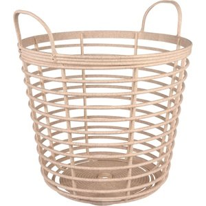 Kosz ogrodowy Downey kremowy, 37,4 x wys. 40 cm, ekowood