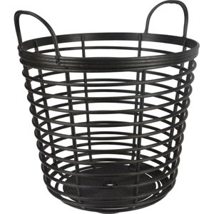 Kosz ogrodowy Downey antracyt, 37,4 x wys. 40 cm,eko-drewno