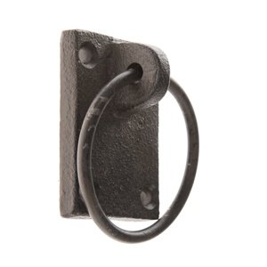 Żeliwny uchwyt Koło czarny, 7 x 5,3 cm