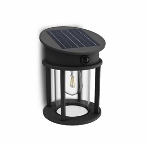 Okrągła oprawa Philips Geri UltraEfficient solarLED z czujnikiem, antracytowa, 3,2 W, 4000 K