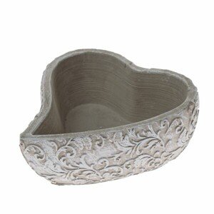 Betonowa doniczka serce Orient, 16 x 6 x 18 cm