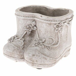 Doniczka betonowa Shoes, 15,5 x 10,5 x 12,5 cm