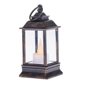 Latarnia ze świecą LED, Cremona brąz, 6 x 13 cm