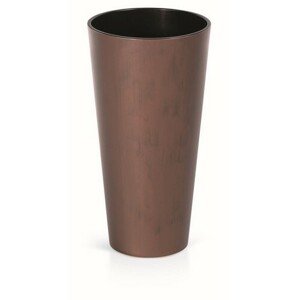 Doniczka TUBUS SLIM CORTEN z wkładem 40 cm, stal patynowana, 40 cm