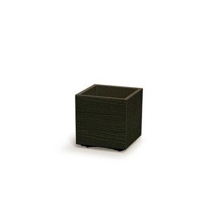 Doniczka MADERA SQUARE ECO WOOD 28,8 cm, ciemnobrązowy, S