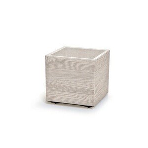 Doniczka MADERA SQUARE ECO WOOD 38,5 cm, biały ECO, L
