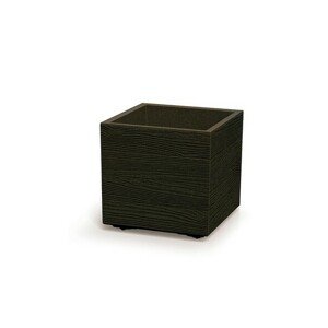 Doniczka MADERA SQUARE ECO WOOD 38,5 cm, ciemnobrązowy, L