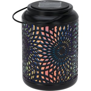 Lampa solarna LED Mandala czarna, 18 cm, ciepłabiel