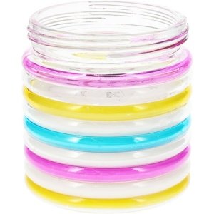 Świeca odstraszająca Citronella Stripes, 780 g, 11 x 12 cm, różowy