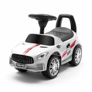Baby Mix Odpychacz dla dzieci z dźwiękiem Racer, biały