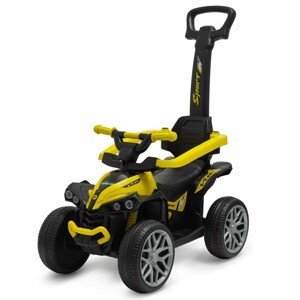 Baby Mix Mega Odpychacz dla dzieci z prowadnicą Prime EVA, żółty