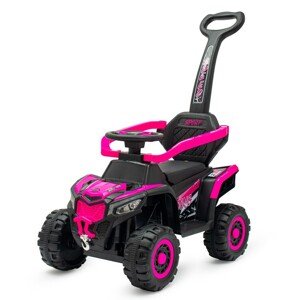 Baby Mix Odpychacz elektryczny dla dzieci zprowadnicą Ruggy, różowy