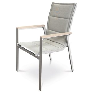 Krzesło ogrodowe Autronic, aluminium, tkanina,szary, AZ C-S1110 GREY