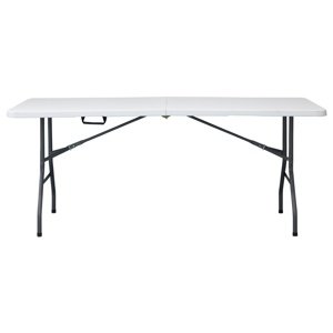 Stół ogrodowy Autronic, metal, tworzywo sztuczne, biały, AZ-K 1002 WT