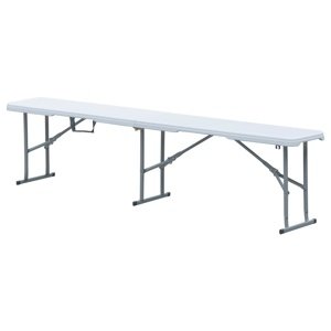 Ławka ogrodowa Autronic, metal, tworzywo sztuczne,biała, AZ-K 1001 WT