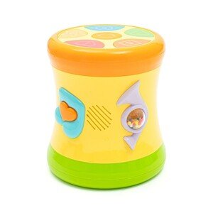 Baby Mix Dwustronny bębenek dynamiczny, żółty