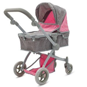 Wózek dla lalek Baby Mix 2w1 Sophie różowo-szary,63,5 x 37 x 63,5 cm