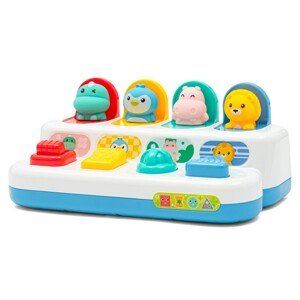 Interaktywna zabawka Baby Mix - wyskakująceokienka ze zwierzętami Peekaboo, 25,2 x 11 x 13 cm