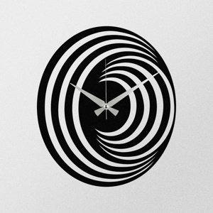 Zegar ścienny Circles S017 Black, 48 x 48 cm