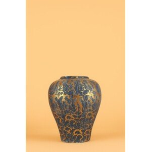 Wazon ceramiczny YL744 Vesira niebieski/złoty