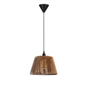 Żyrandol wiszący Cone - Natural, czarny