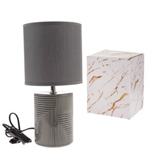 Lampa stołowa ceramiczna Matrix 33 cm, szara