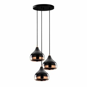 Lampa wisząca Yildo - 6871, czarna-miedziana