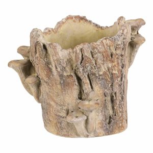 Obudowa betonowa - pień z grzybami, 20 x 18 x 18cm