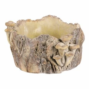Obudowa betonowa - pień z grzybami, 26 x 24 x 14cm
