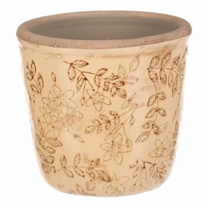 Osłonka ceramiczna na kwiaty Flores retro, 13 x 12 cm, 13 cm