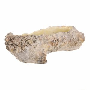 Osłonka na kwiaty w kształcie wydrążonego korzenia, 35 x 16 x 11 cm, beton