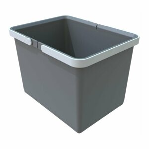 Elletipi Plastikowy kosz z uchwytami 12 l,  szary, 12 l