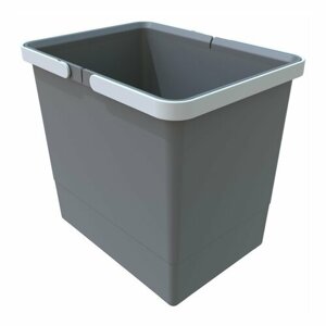 Elletipi Plastikowy kosz z uchwytami 15 l,  szary, 15 l