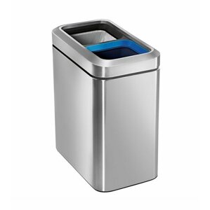 Simplehuman Kosz do segregacji śmieci 20 l, srebrny