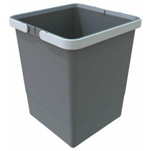 Elletipi Plastikowy kosz z uchwytami 10 l, szary