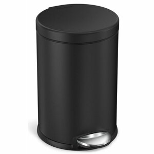Simplehuman Okrągły kosz na śmieci z pedałem 4,5 l, czarny