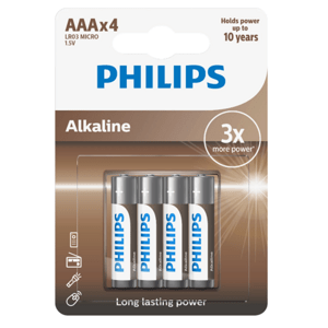 Philips Bateria AAA Entry Alkaline, 4 szt.