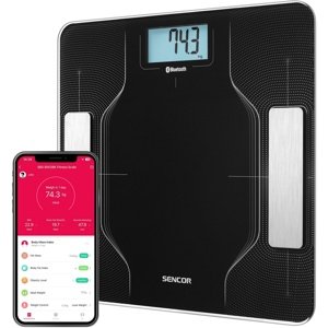 Inteligentna osobista waga fitness Sencor SBS8002BK