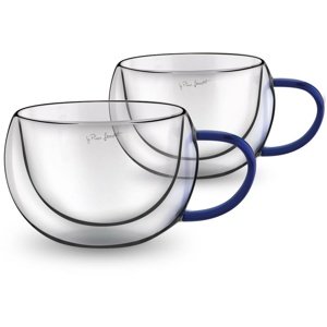 Lamart LT9113 2-częściowy zestaw szklanek docappuccino Vaso, 270 ml, niebieski