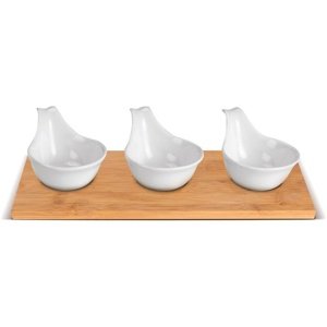 Lamart LT9219 4-częściowy zestaw naczyń doserwowania Bamboo, 27 x 12 cm