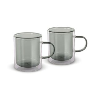 Lamart LT9121 2-częściowy zestaw szklanek TeaVaso, 350 ml, czarny