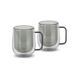 Lamart LT9123 2-częściowy zestaw szklanek TeaVaso, 250 ml, czarny