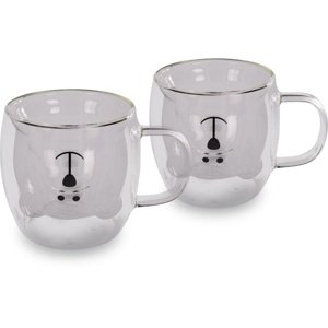 Lamart LT9125 2-częściowy zestaw szklanek BearVaso, 250 ml, przezroczysty