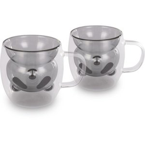 Lamart LT9126 2-częściowy zestaw szklanek BearVaso, 230 ml, czarny