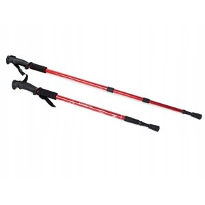 Kije do nordic walking antishock, czerwone