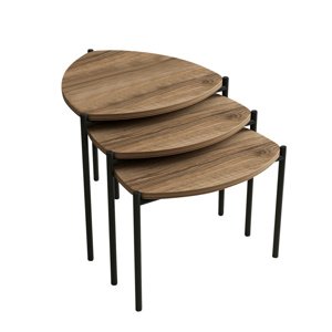 Stolik do odkładania Lenny Walnut, 3 szt.