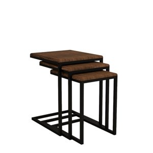 Stolik do odkładania Ege Walnut, 3 szt.