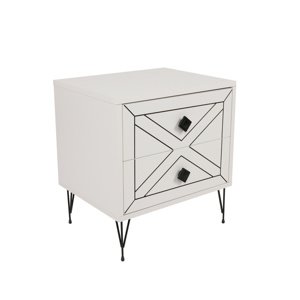 Stolik nocny Luna White
