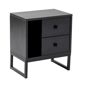 Stolik nocny Glimmer Wood Black