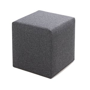 Taboret Kare Pouf Grey